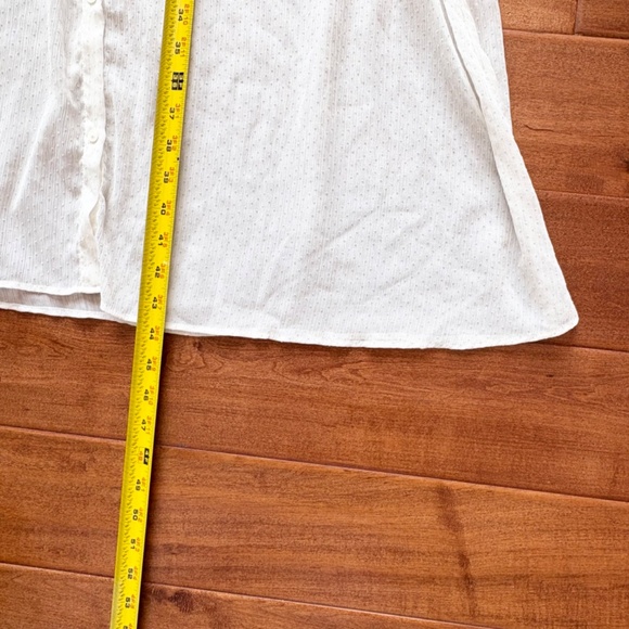 Uniqlo Button-Down Front Pintuck Midi Dress M Tie-Waist - Picture 8 of 15